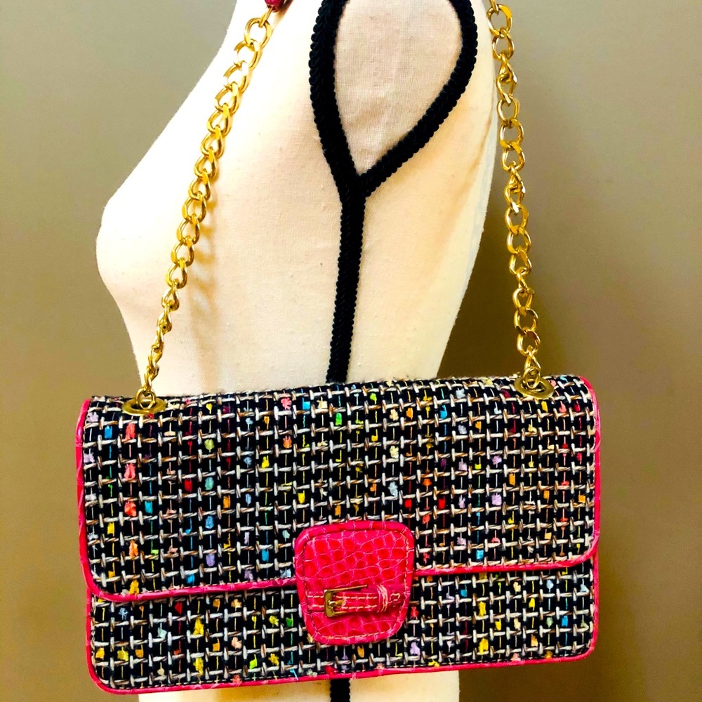 Liz Claiborne gold chain clutch